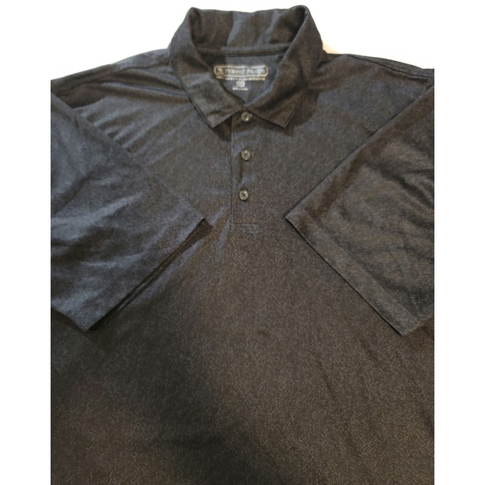 Pebble Beach Dry Luxe Performance‎ Men's Black Golf Short Sleeve Polo Size XL